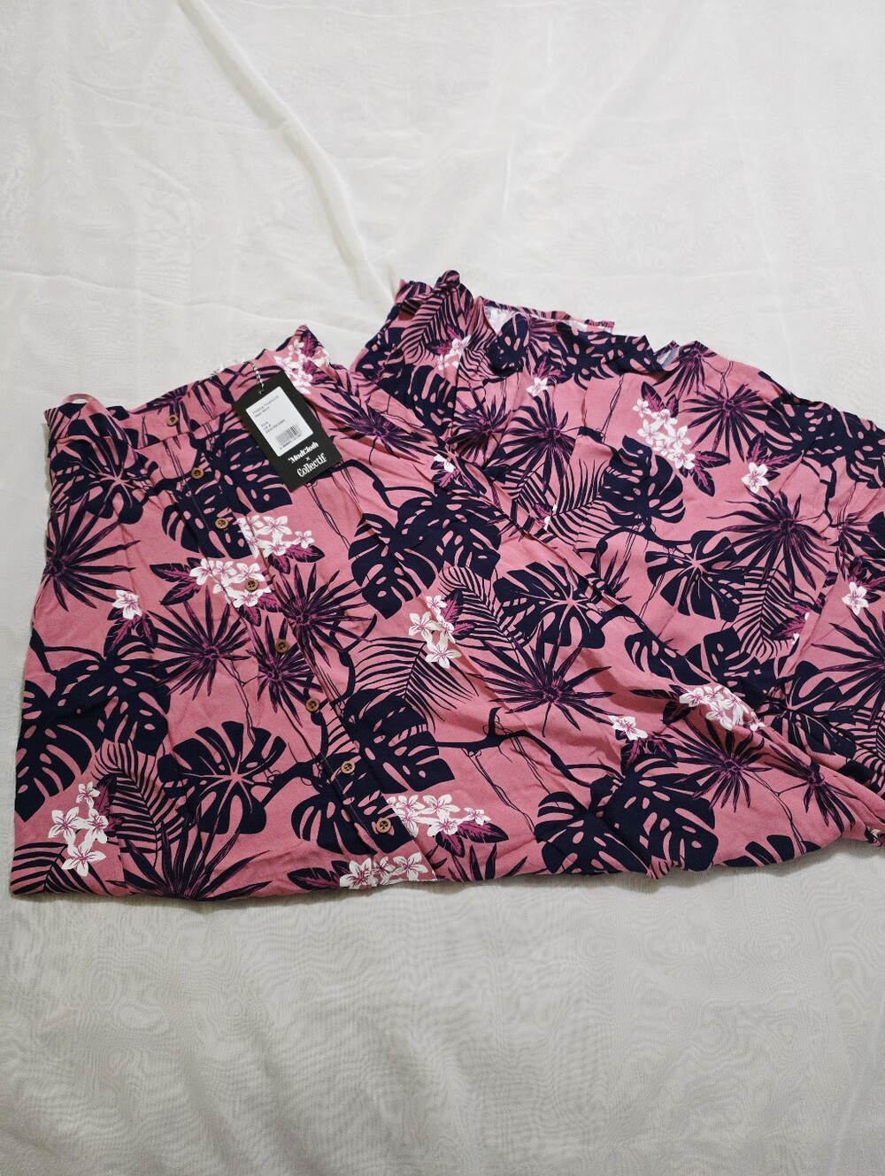 Modcloth x Collectif On Island Time Button Front Maxi Skirt Pink Floral